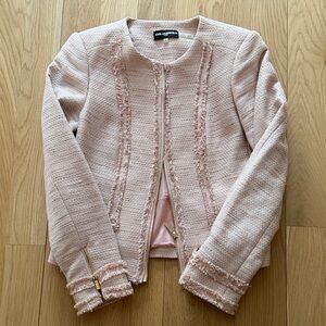 Karl Lagerfeld Blush Pink Women's Textured Blazer